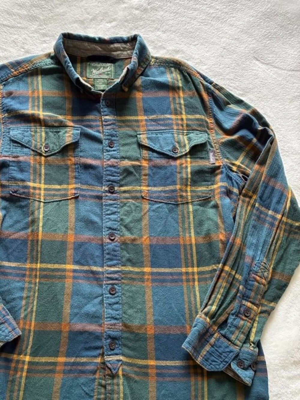 Woolrich Men's Multi color plaid flannel Shirt